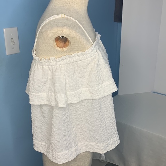 - Lilly Pulitzer Mays Top in white Size XXSmall Tank Top Ruffles Tassels 2… - Picture 4 of 12